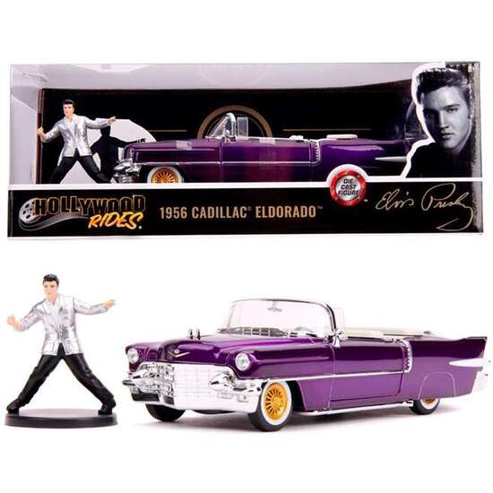 COCHE DE METAL CADILLAC EL DORADO 1956 INCLUYE FIGURA ELVIS PRESLEY ESCALA 1:24 image 0