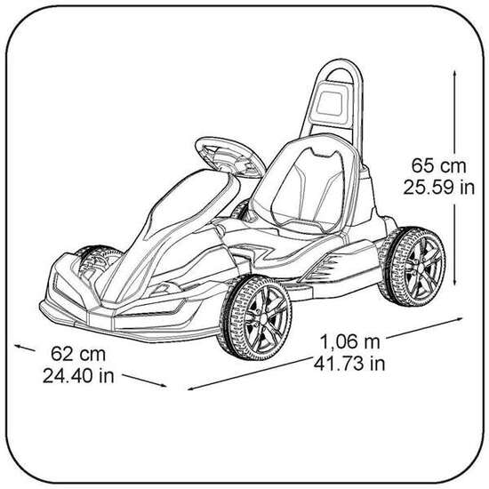 GO KART BATERÍA 12V 106X62X65 CM image 3