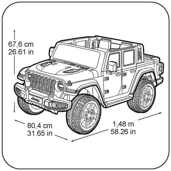 COCHE JEEP RUBICON 12V 67X80X148 CM image 5