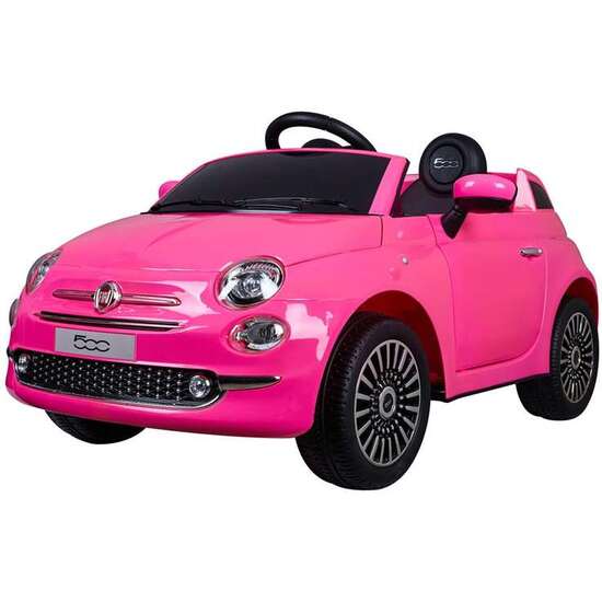 RUNRUNTOYS COCHE FIAT 500 ROSA BATERIA 12V 113X67.5X53CM image 0