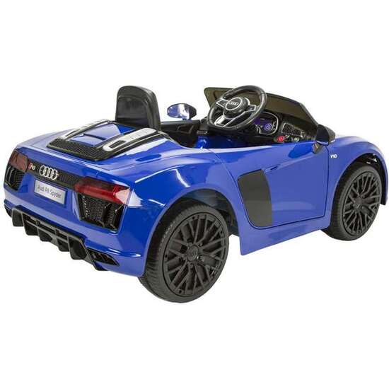 RUNRUNTOYS COCHE AUDI R8 BATERIA 12V AZUL LUCES Y SONIDOS 123X71X49CM image 1