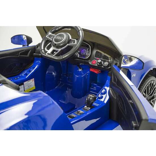 RUNRUNTOYS COCHE AUDI R8 BATERIA 12V AZUL LUCES Y SONIDOS 123X71X49CM image 2