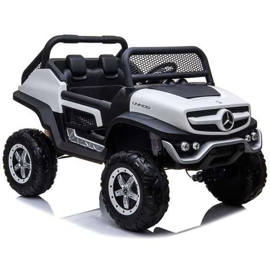 COCHE MERCEDES UNIMOG WHITE BATERIA 12V 128 X 86 X 84CM RUNRUNTOYS image 4