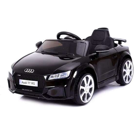 RUNRUNTOYS COCHE AUDI TT BATERIA 12V NEGRO RADIO CONTROL 103X62X43.5CM image 0