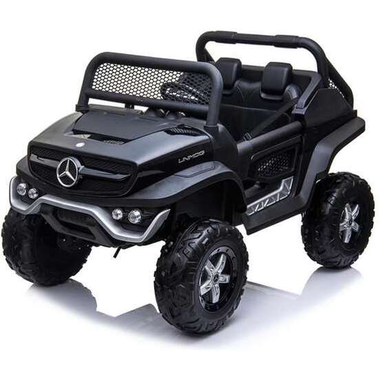 COCHE MERCEDES UNIMOG BLACK BATERIA 12V 128X86X84CM RUNRUNTOYS image 4