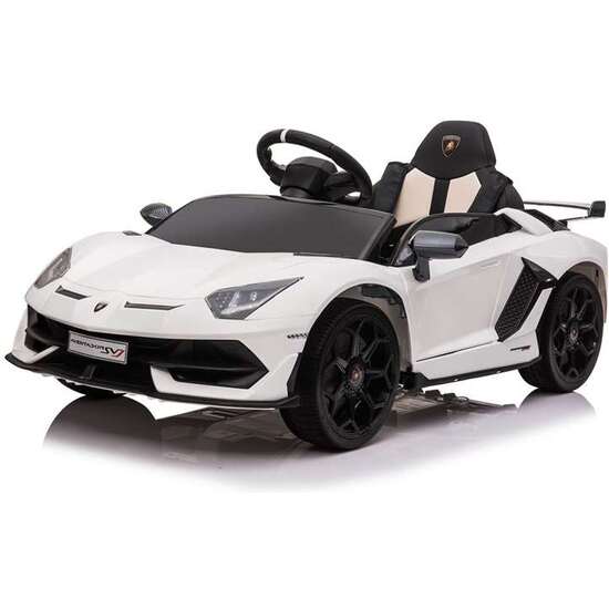 COCHE LAMBORGHINI AVENT SVJ+PATIN BLANCO 12V 151 X 63 X 102.5CM RUNRUNTOYS image 0