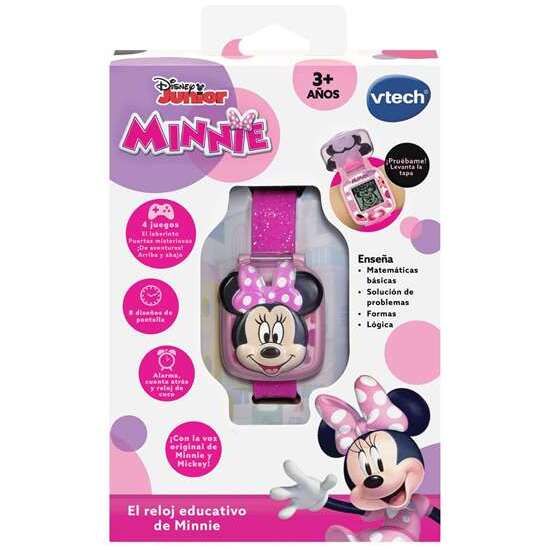 RELOJ EDUCATIVO DE MINNIE MULTIFUNCION CON 4 JUEGOS Y LA VOZ REAL DE MINNIE 22,5X4,8X3 CM image 5