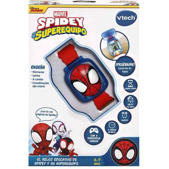 RELOJ EDUCATIVO DE SPIDEY MULTIFUNCION CON 4 JUEGOS Y LA VOZ REAL DE SPIDEY 22,5X4,8X3 CM image 4