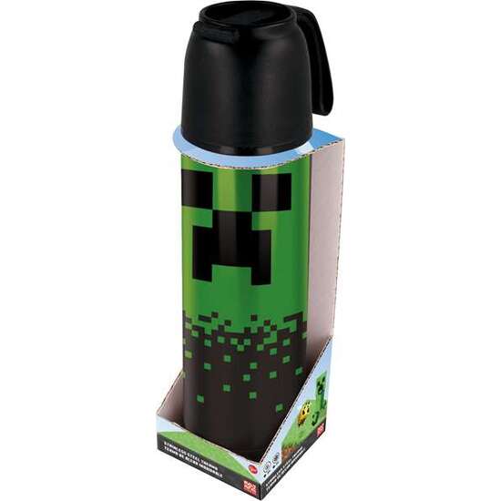 BOTELLA TERMO DE ACERO INOXIDABLE MINECRAFT 495 ML image 2