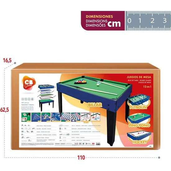 MESA MULTIJUEGOS 12 EN 1 - 107X61 CM image 4