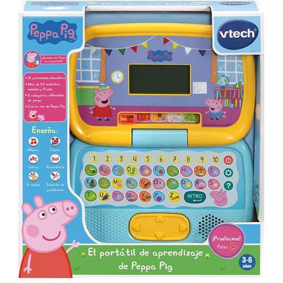 ORDENADOR PEPPA PIG DE APRENDIZAJE CON 5 MODOS DE JUEGO Y MUCHAS ACTIVIDADES 5,6X23,7X15,8 CM image 1