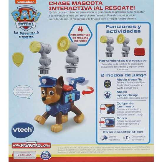 MASCOTA INTERACTIVA CHASE ¡AL RESCATE!. JUEGA CON SUS ACCESORIOS Y COMPLETA LAS MISIONES DE RESCATE image 4