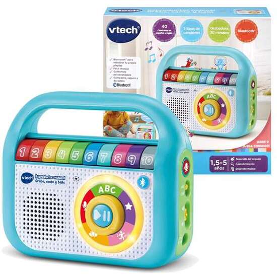 REPRODUCTOR MUSICAL GRABA, CANTA Y BAILA 40 CANCIONES, BLUETOOTH image 2
