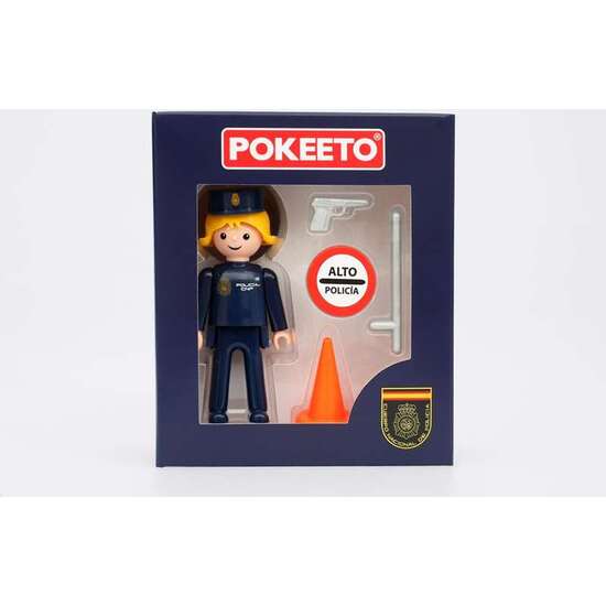 FIGURA POKEETO POLICÍA NACIONAL MUJER 8,5X4X12,3 CM image 2