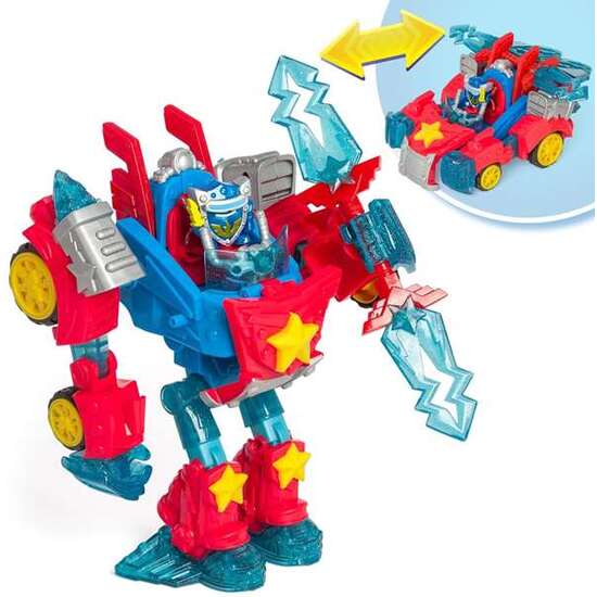 ROBOT TURBO WARRIOR POWER SUPERTHINGS TRANSFORMABLE A COCHE 18X21X8,7CM image 0