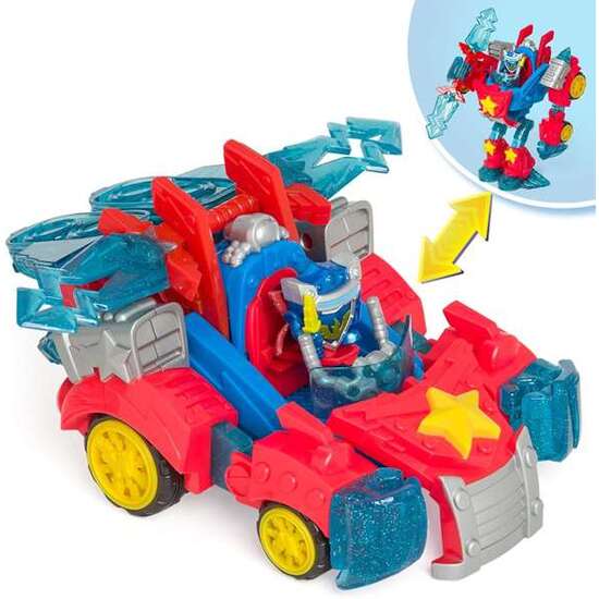 ROBOT TURBO WARRIOR POWER SUPERTHINGS TRANSFORMABLE A COCHE 18X21X8,7CM image 1