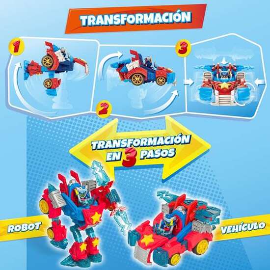 ROBOT TURBO WARRIOR POWER SUPERTHINGS TRANSFORMABLE A COCHE 18X21X8,7CM image 5