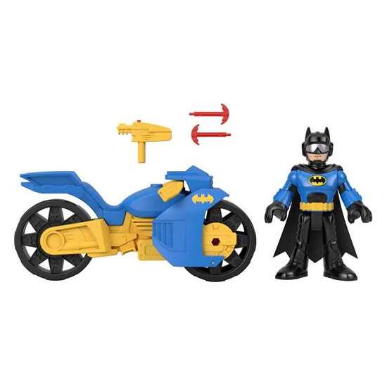 FIGURA BATMAN IMAGINEXT DC SUPER FRIENDS Y MOTO CON LANZADOR DE PROYECTILES 25,4 CM image 1