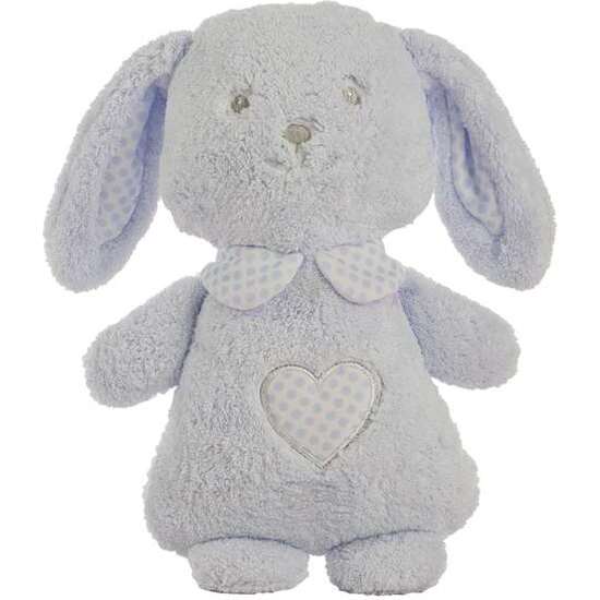 CAJA REGALO MANTA CORAZON 100X75 + CONEJO AZUL33CM image 0