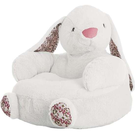 SILLON CONEJO FLORES BLANCO 45 X 45 CM image 0