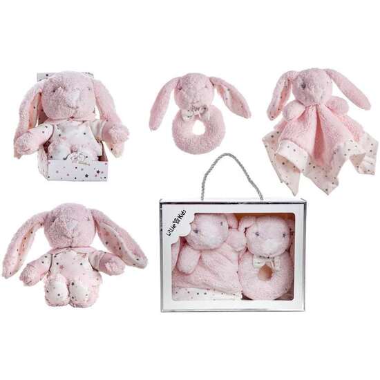 DOU-DOU 30X30 + SONAJERO 16 CM CONEJO ROSA CAJA image 1