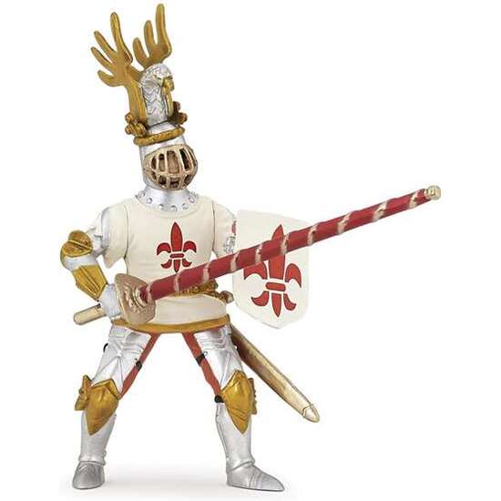 FIGURA WHITE KNIGHT FLEUR DE LYS 9,5X4X11,4CM image 0