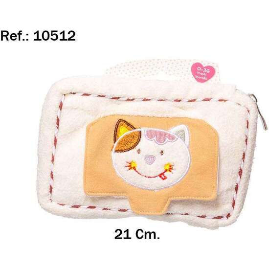 FUNDA TOALLITAS GATITO FELIZ 13X21X4 CM image 1