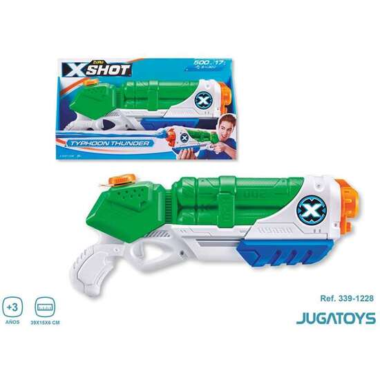 PISTOLA DE AGUA X-SHOT WARFARE MEDIUM TYPHOON THUNDER, 39X15X6CM image 1