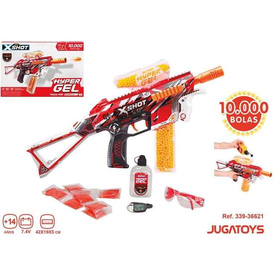 PISTOLA X-SHOT HYPERGEL MEDIUM BLASTER, ELECTRICA (10.000 BOLAS DE GEL) 42X19X5CM image 2