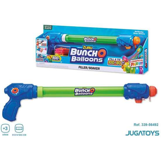 PISTOLA DE AGUA CON GLOBOS BUNCHO BALLOONS TROPICAL PARTY 51X145X5CM image 1