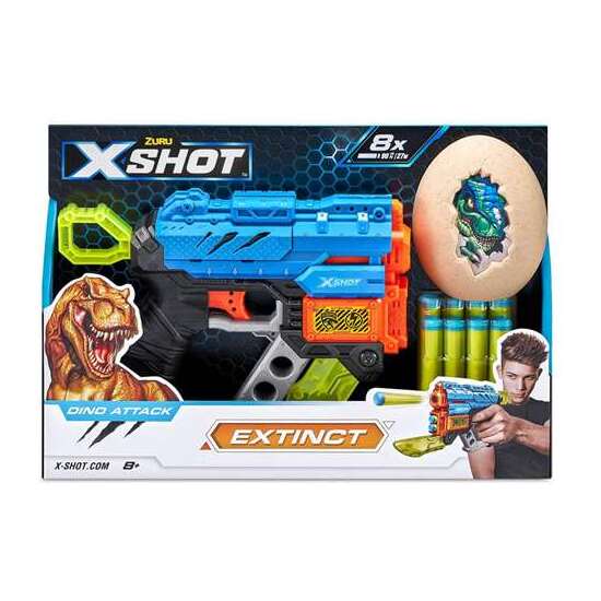 PISTOLA X-SHOT DINO ATTACK EXTINCT, INLCUYE 8 DARDOS Y DIANA, 21CM image 2