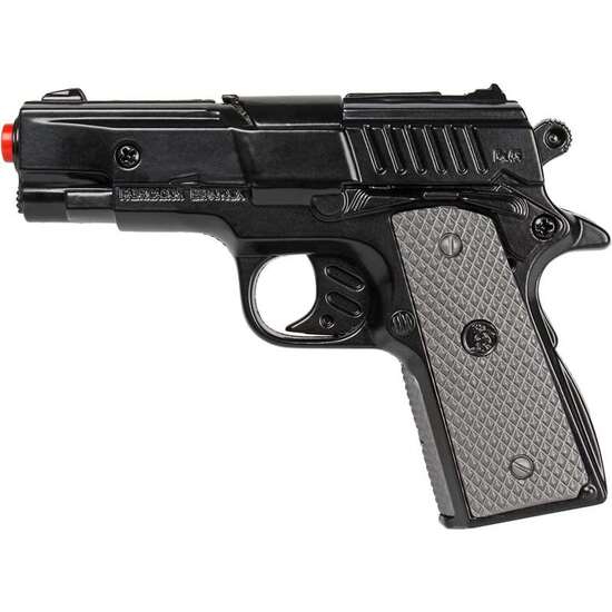 PISTOLA POLICÍA METAL 8 TIROS COLOR NEGRA image 1