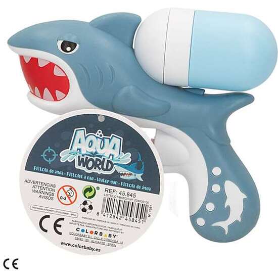 PISTOLA DE AGUA TIBURON 13 CM AQUA WORLD 3 MOD SDOS EXP. 12 PIEZAS - MODELOS SURTIDOS image 2