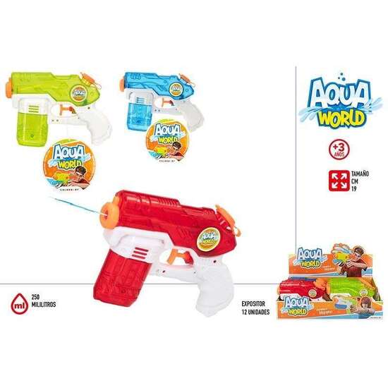 PISTOLA DE AGUA AQUA WORLD 19 CM - MODELOS SURTIDOS image 3