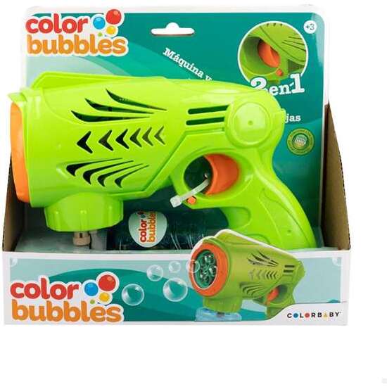 PISTOLA DE POMPAS ELECTRICA COLOR BUBBLES CON RECAMBIO DE 150 ML DE JABON image 3