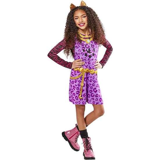 DISFRAZ INFANTIL MONSTER HIGH CLAWDEEN CLASSIC TALLA S (7-8 AÑOS) 122-128 CM image 0