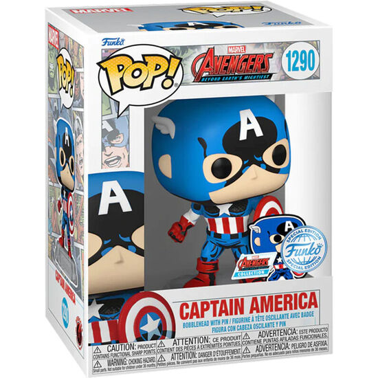 FIGURA POP MARVEL LOS VENGADORES AVENGERS CAPTAIN AMERICA EXCLUSIVE image 0