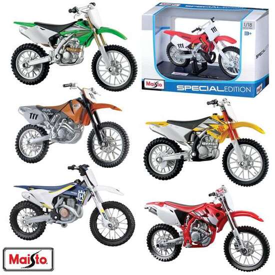 MAISTO MOTO CROSS ESCALA 1:18 MOD SDOS EXP 18 PIEZAS. - MODELOS SURTIDOS image 0