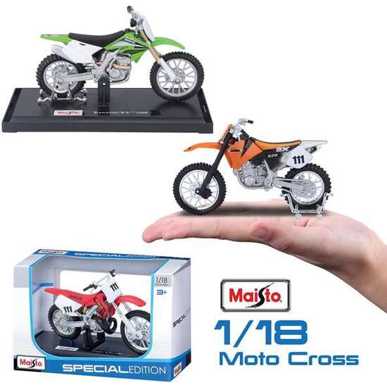 MAISTO MOTO CROSS ESCALA 1:18 MOD SDOS EXP 18 PIEZAS. - MODELOS SURTIDOS image 1