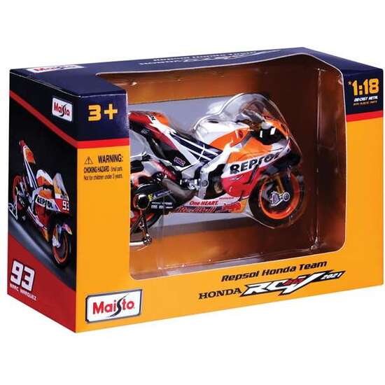 MOTO REPSOL HONDA RC213V MOTOGP MARQUEZ ESCALA 1:18 EXP 12 PIEZAS. image 1