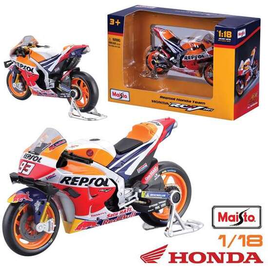 MOTO REPSOL HONDA RC213V MOTOGP MARQUEZ ESCALA 1:18 EXP 12 PIEZAS. image 4