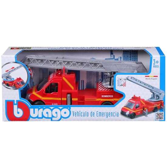 VEHICULO DE EMERCANCIAS CAMION DE BOMBEROS ESCALA 1:50 BURAGO image 0