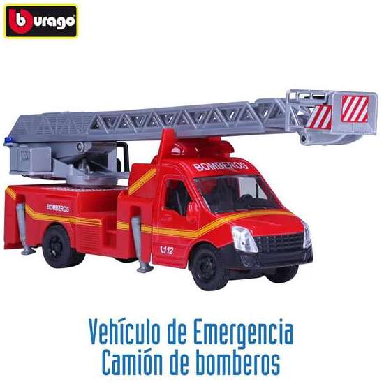 VEHICULO DE EMERCANCIAS CAMION DE BOMBEROS ESCALA 1:50 BURAGO image 1