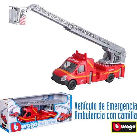 VEHICULO DE EMERCANCIAS CAMION DE BOMBEROS ESCALA 1:50 BURAGO image 4