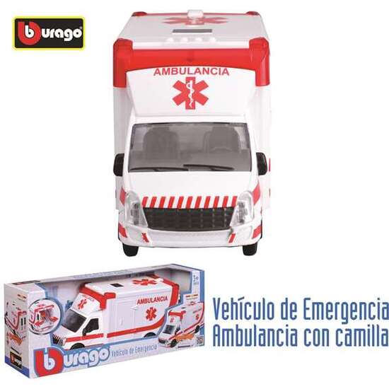 VEHICULO DE EMERGENCIAS AMBULANCIA ESCALA 1:50 BURAGO image 1