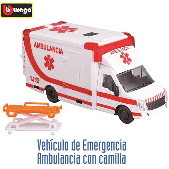 VEHICULO DE EMERGENCIAS AMBULANCIA ESCALA 1:50 BURAGO image 4