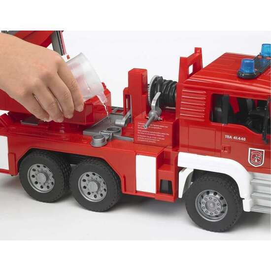 CAMION BOMBEROS MAN TGA CON ESCALERA LUZ Y SONIDO 47X17X24 CM image 3