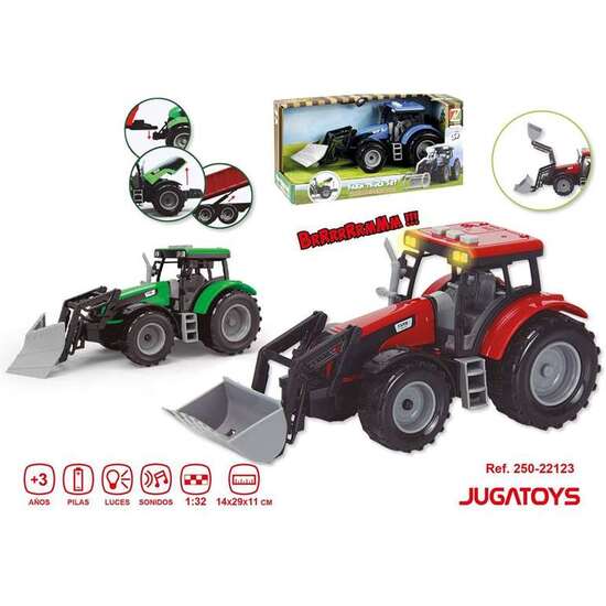 TRACTOR FRICCION CON LUZ Y SONIDOS, ESCALA 1:32 - MODELOS SURTIDOS image 1