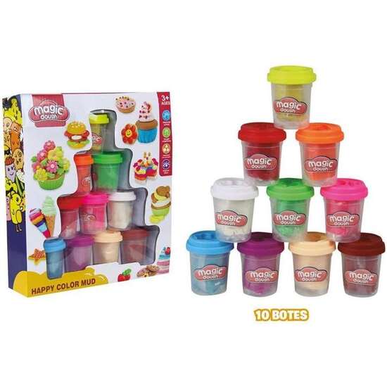 BOTE PLASTILINA MAGIC DOUGH PACK 10 UD. image 0