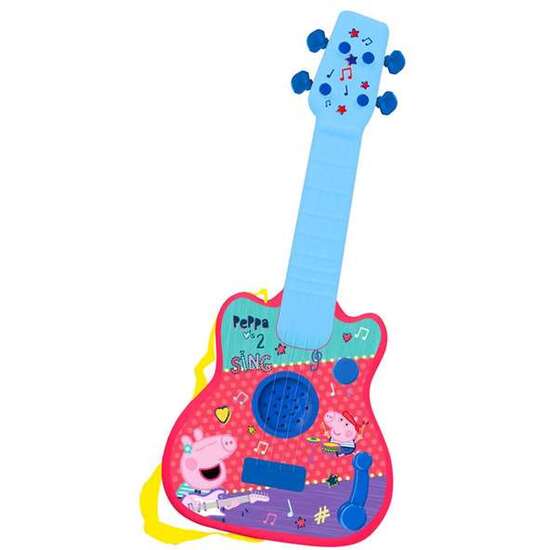 GUITARRA INFANTIL PEPPA PIG ELECTRONICA CON MELODIAS 40,5X30X18 CM image 0